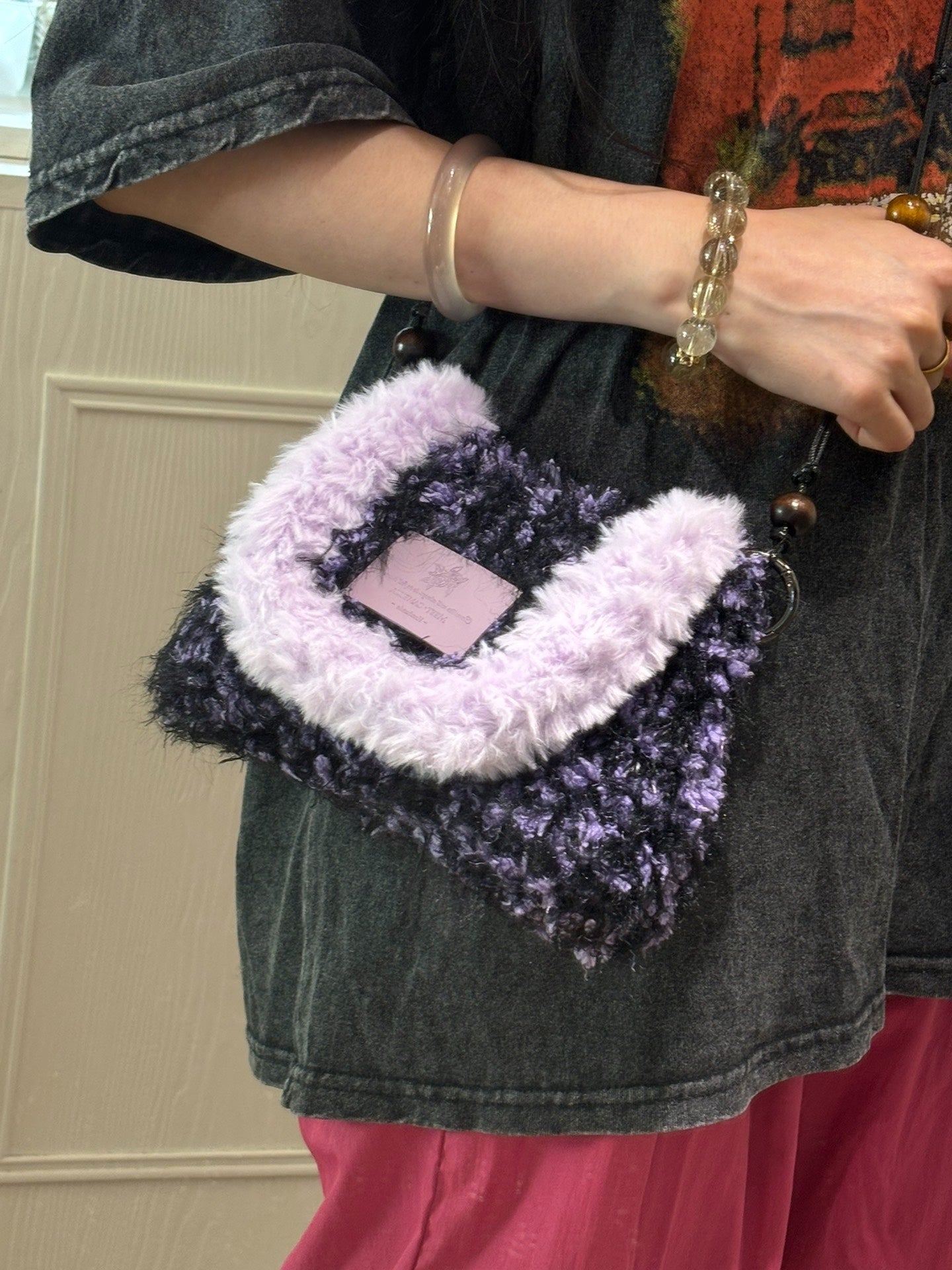 Purple Rosa Crossbody Bag