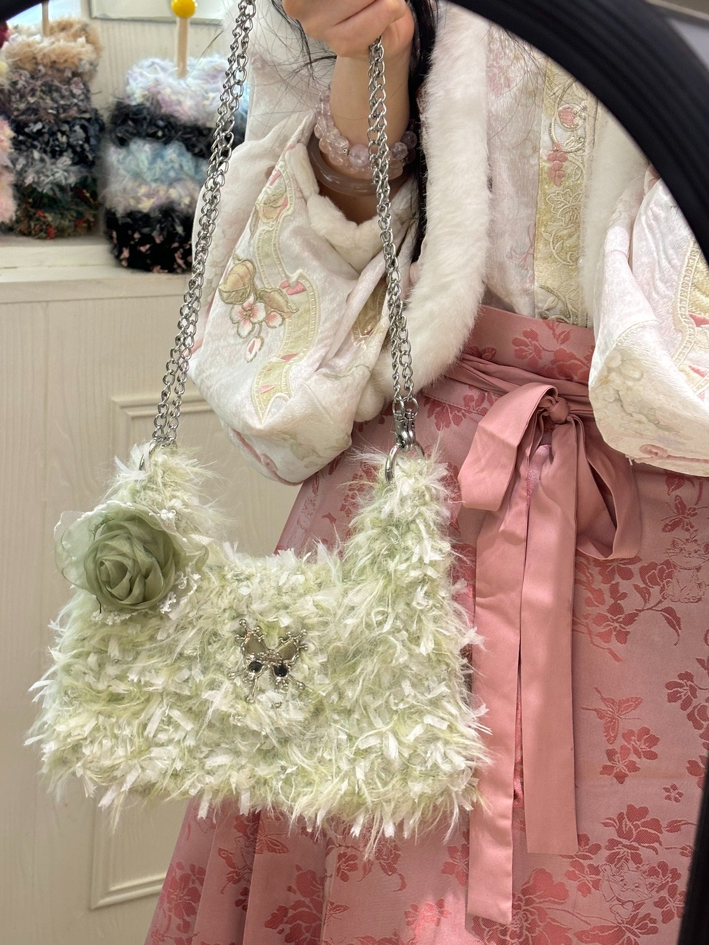 Green Rose Bag