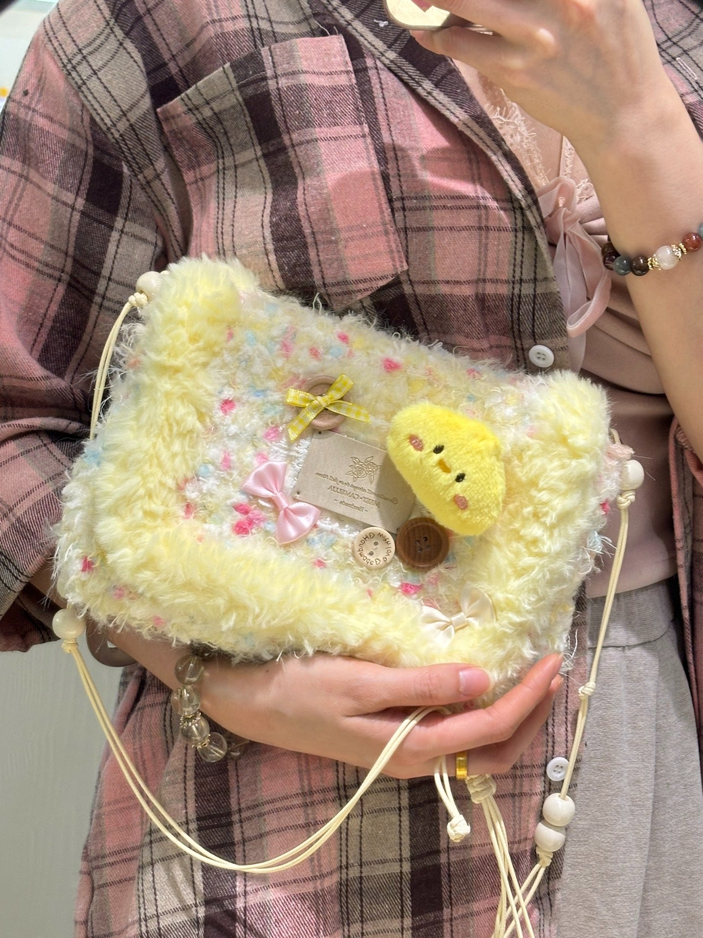 Cream Mousse Crossbody Bag
