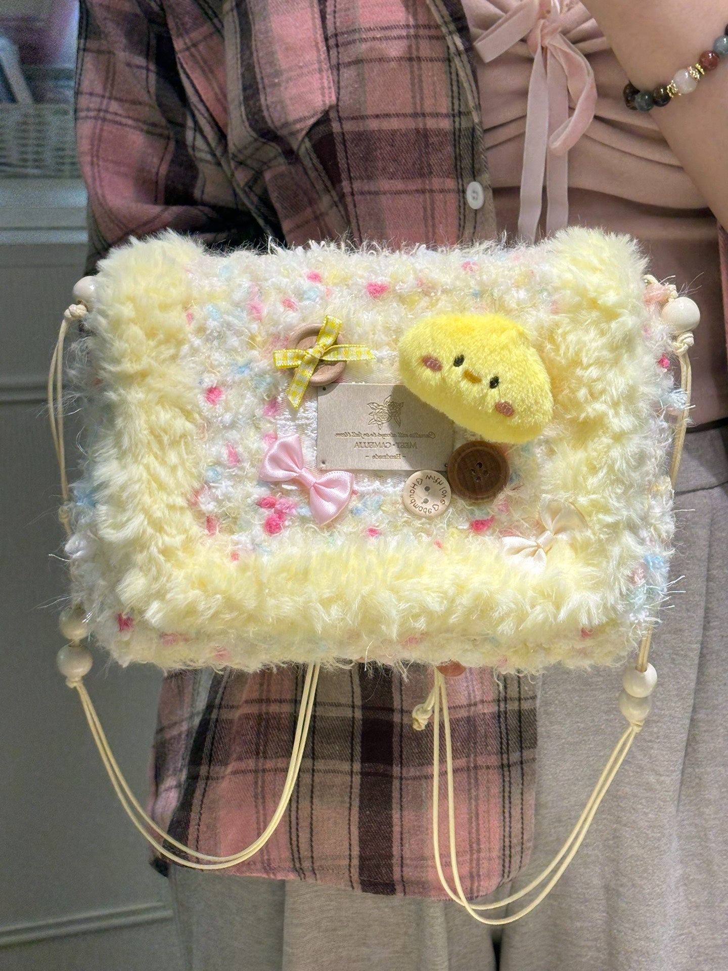 Cream Mousse Crossbody Bag