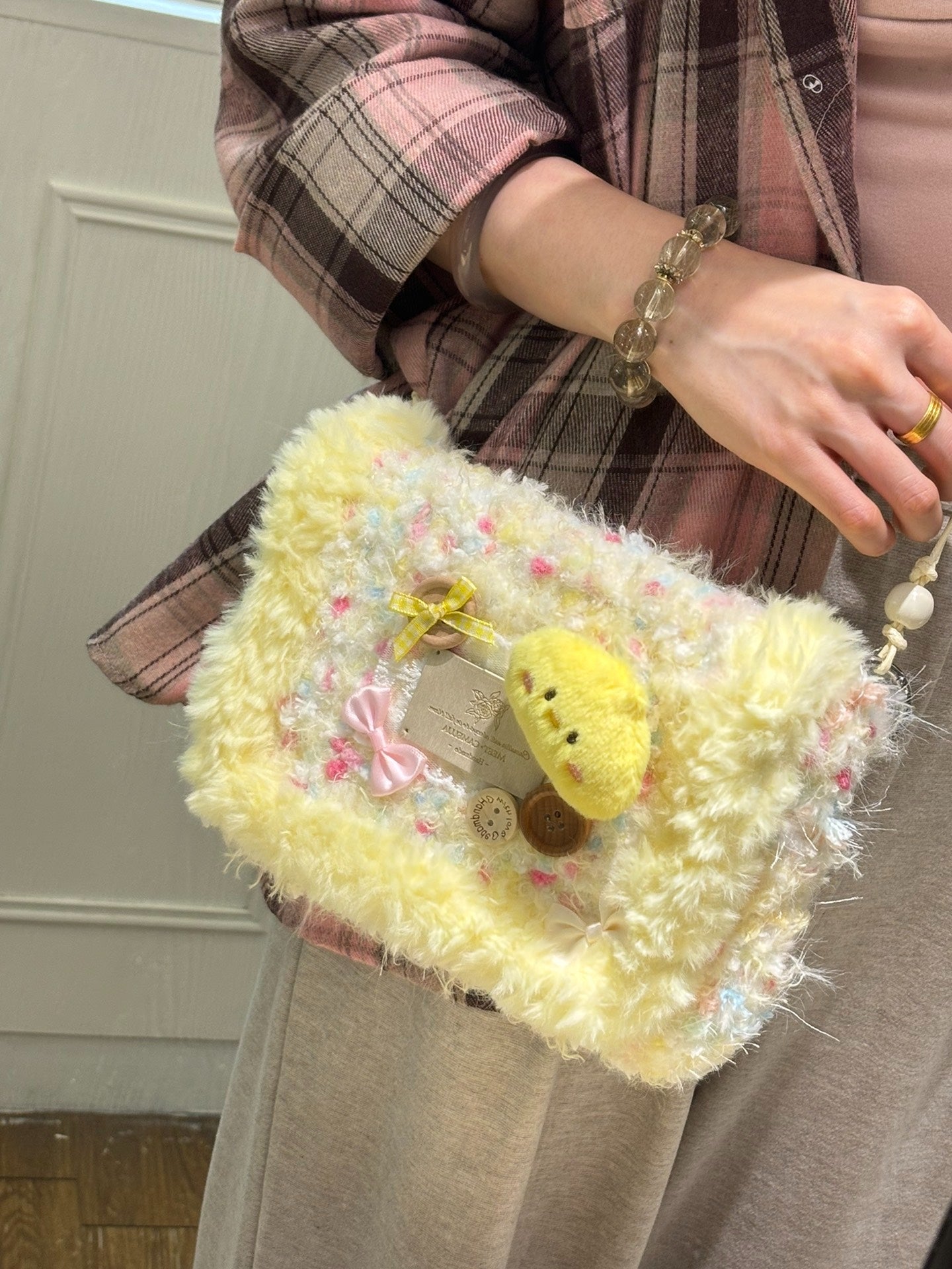 Cream Mousse Crossbody Bag