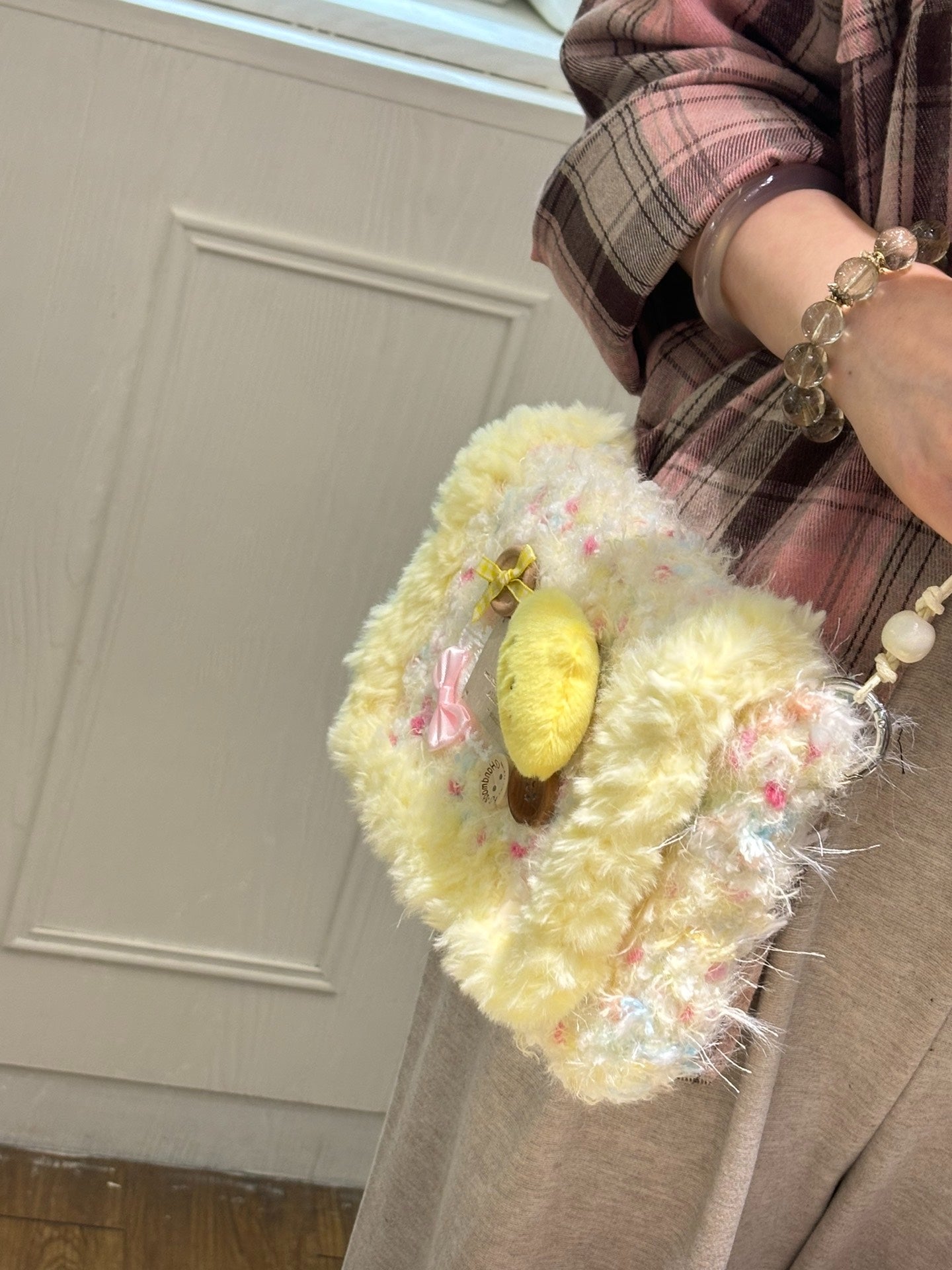 Cream Mousse Crossbody Bag