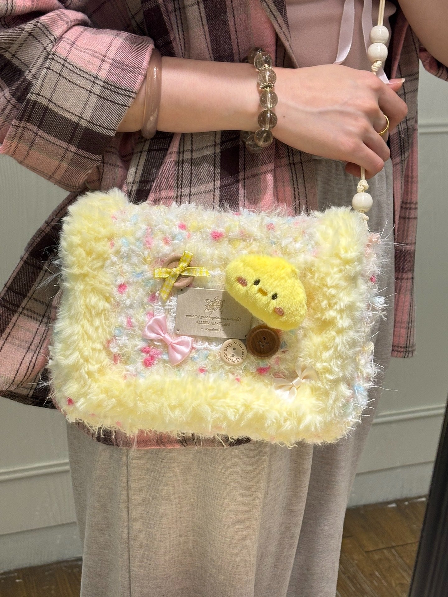 Cream Mousse Crossbody Bag