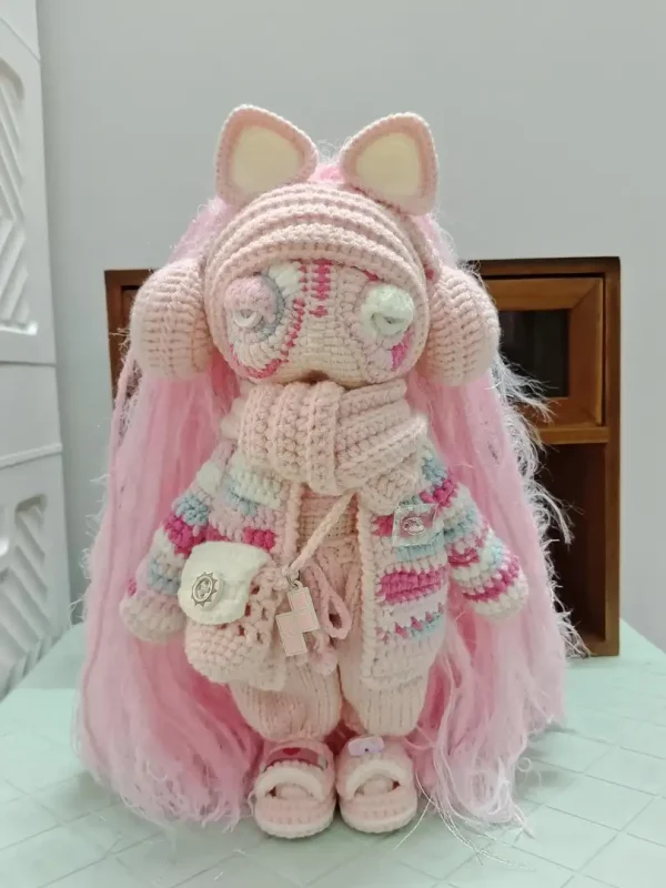 "Cotton Candy" Cloud Girl – Soft Aesthetic Plush - Kawaii Art Doll